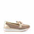 Mocasín cadena rejilla platino