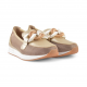Mocasín cadena rejilla platino