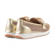 Mocasín cadena rejilla platino