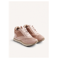 Zapatillas de piel serraje con cuña interna