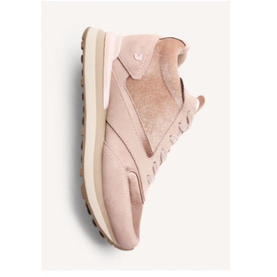 Zapatillas de piel serraje con cuña interna