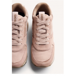 Zapatillas de piel serraje con cuña interna