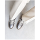 Sneakers de mujer elegantes con detalles bicolor y estrellas troqueladas de Piel metalizada 