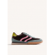 Zapatillas aterciopelas marrón contraste colores