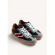 Zapatillas aterciopelas marrón contraste colores