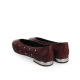 Bailarinas burdeos piel tachas