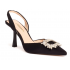 Stiletto negro broche