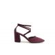 Zapato de terciopelo en color rosa oscuro